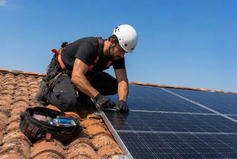 Maintenance et monitoring de panneaux solaires à Barinque