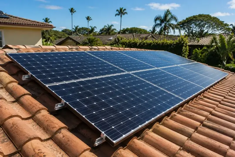 Installation de panneaux solaires à Barinque